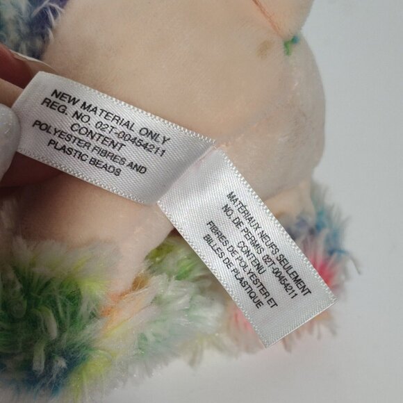 Ty Rainbow Poodle Dog Plush 2017 Stuffed Animal Big Glitter Eyes Colorful - Picture 7 of 11